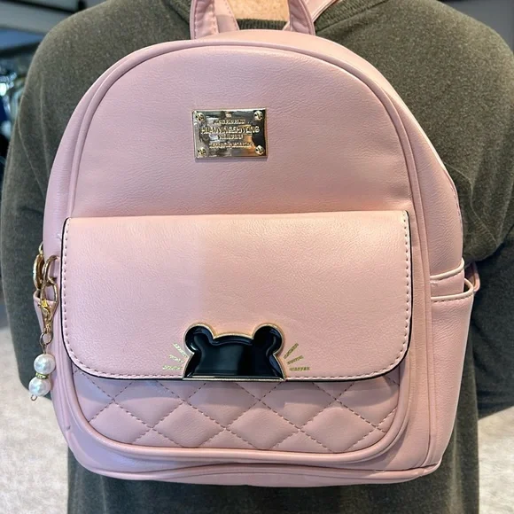 HUANYINGSHIYONG  BACKPACK Huanying Shiyong Deligaopiju Black Leather Mini Backpack  main image 2
